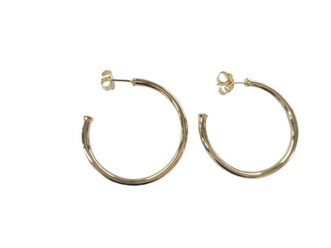 Shiney Gold Petite Everybody's Favorite Hoops - Sheila Fajl