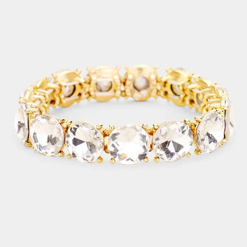 Round Crystal Stretch Bracelet