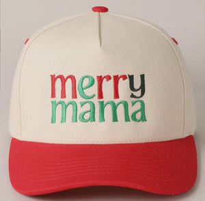 Merry Mama Trucker Hat - Red