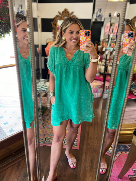 My Comfy Dress- Kelly Green