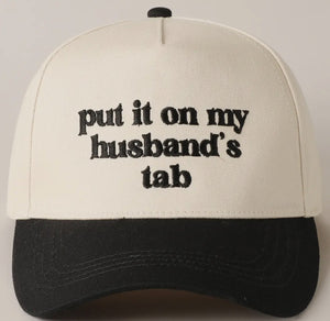 Put it On My Husband‘s Tab Trucker Hat - Black