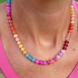 Pink Multi Beaded Necklace