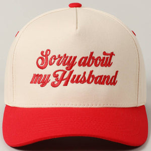 Sorry About My Husband Trucker Hat - Red