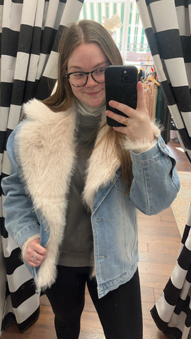 Fur Denim Jacket