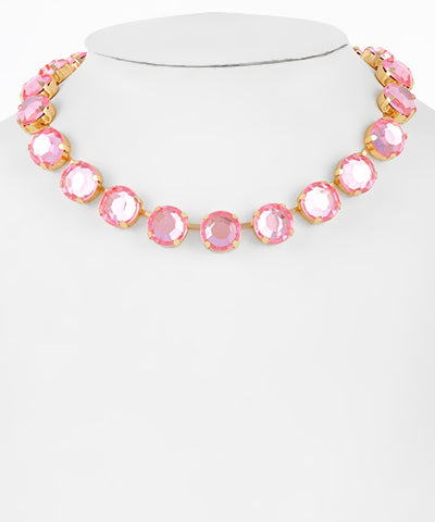 Light Pink Rhinestone Necklace