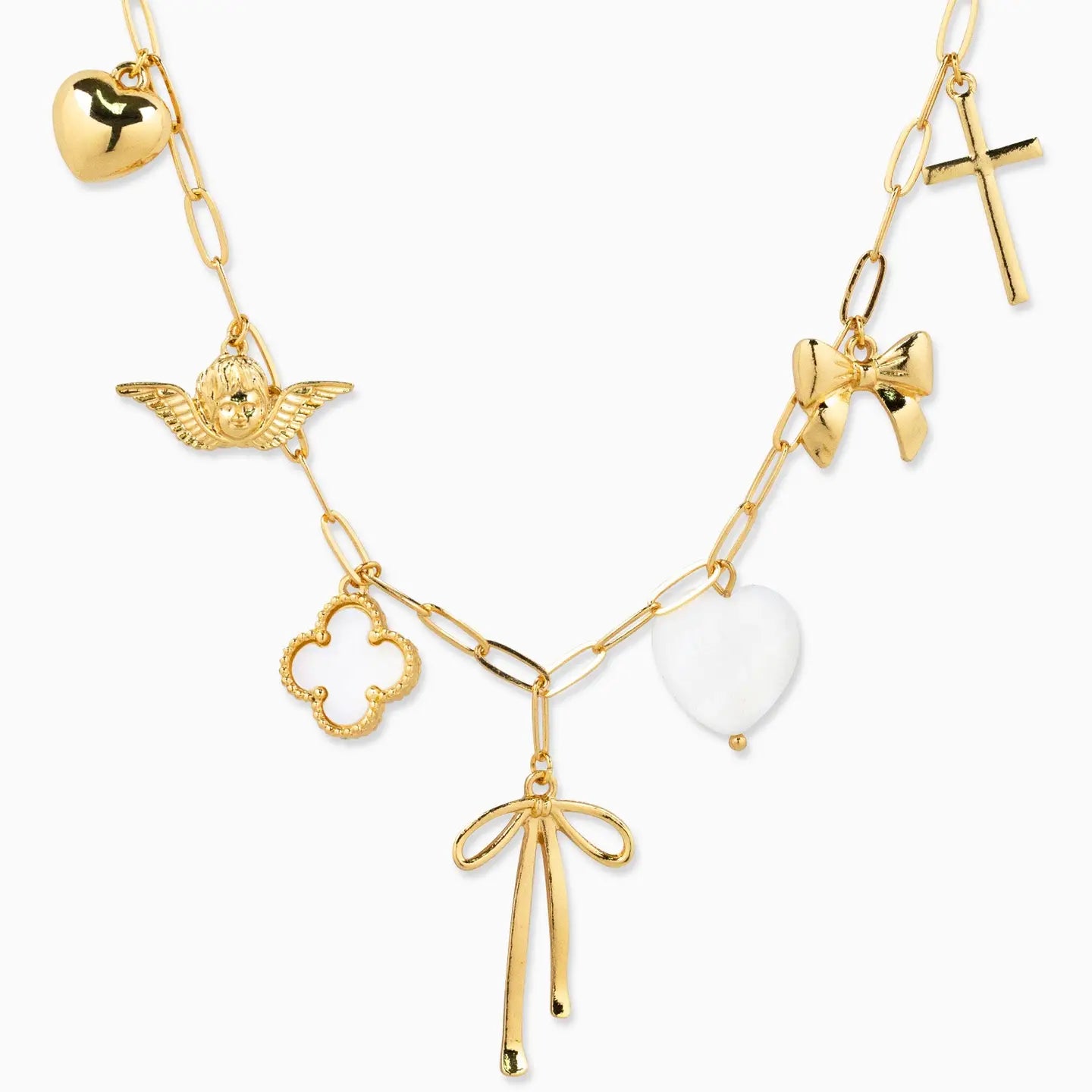 Bow Chunky Charm Necklace