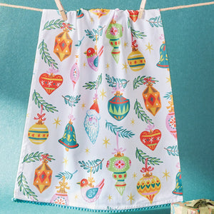 Holiday Ornament Tea Towel