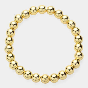 Gold Large Ball Metal Bracelet