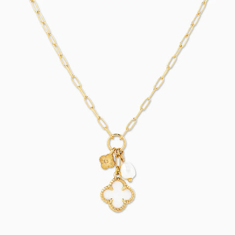 Gold Clover Charm Necklace