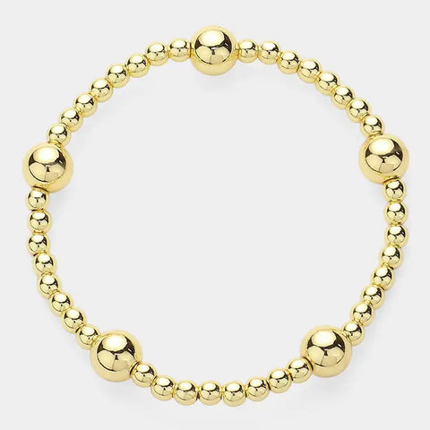 Gold Small Ball Metal Bracelet