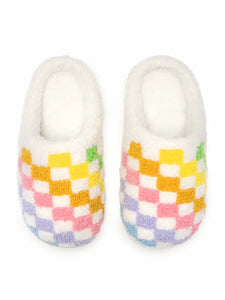 Rainbow Checker Slippers