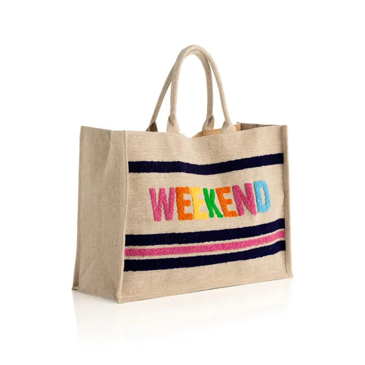 Weekend Jute Tote Bag