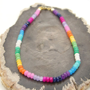 Rainbow Beaded Necklace