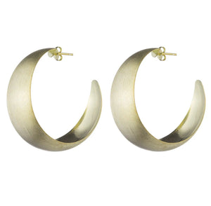 Sheila Fajl Brooke Hoops - Brushed Gold