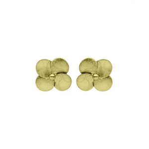 Sheila Fajl Flower Studs - Brushed Gold