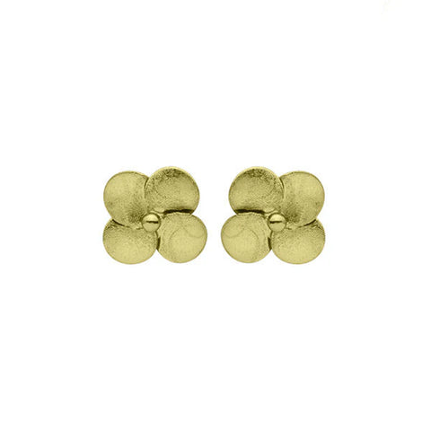 Sheila Fajl Flower Studs - Brushed Gold